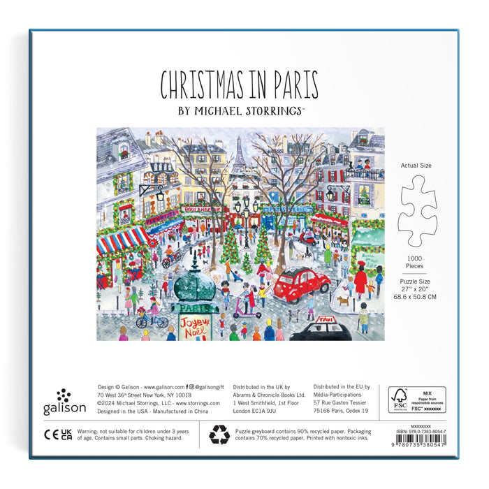 Michael Storrings Christmas in Paris 1000 Piece Foil Puzzle Jigsaw Puzzle Michael Storrings