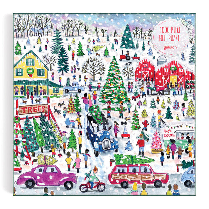 Michael Storrings Christmas Tree Farm 1000 Piece Foil Puzzle Puzzles Michael Storrings