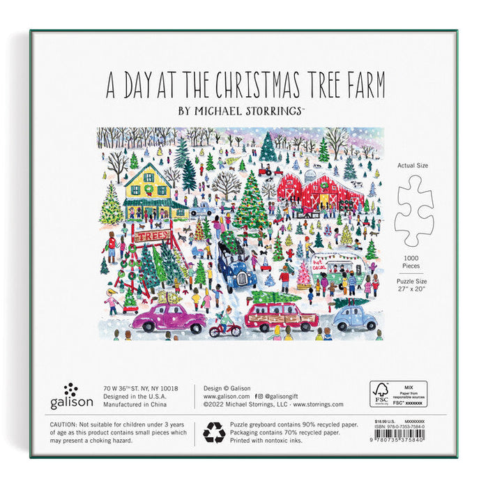 Michael Storrings Christmas Tree Farm 1000 Piece Foil Puzzle Puzzles Michael Storrings