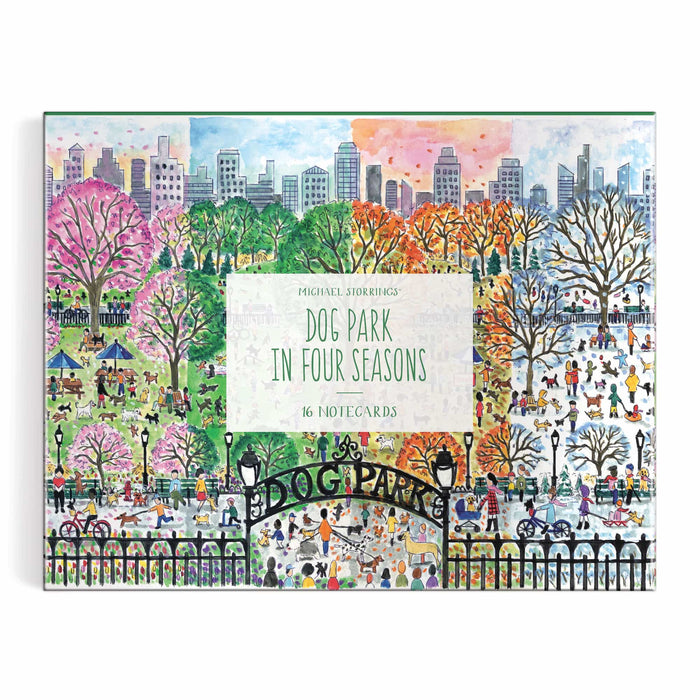Michael Storrings Dog Park in Four Seasons Greeting Card Assortment Michael Storrings