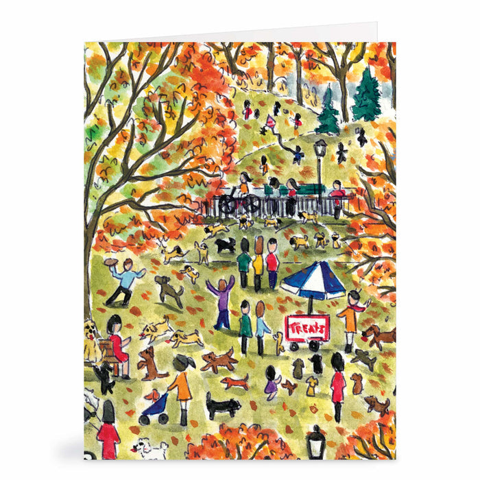 Michael Storrings Dog Park in Four Seasons Greeting Card Assortment Michael Storrings