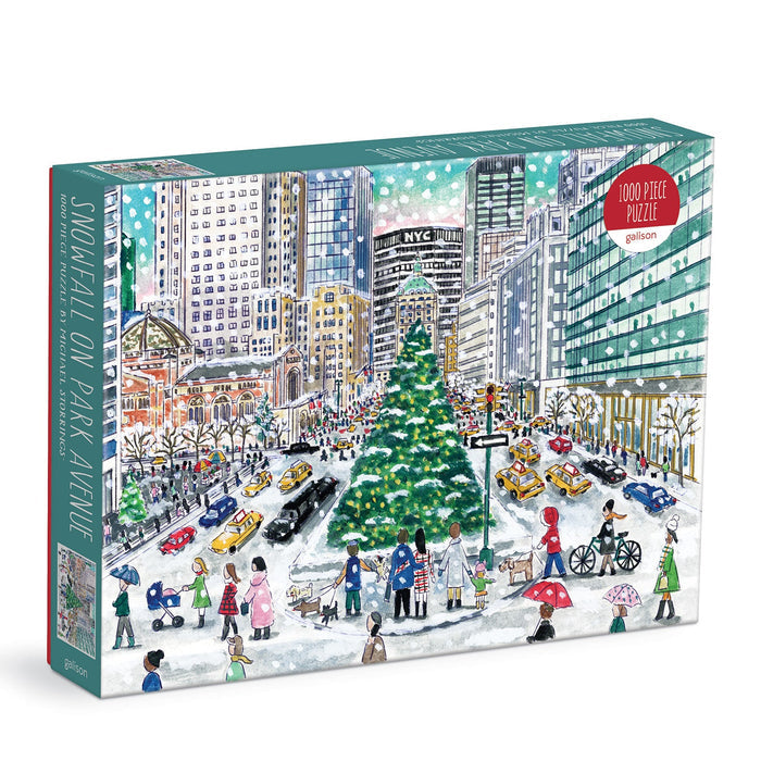 Michael Storrings Snowfall on Park Avenue 1000 Piece Puzzle Galison