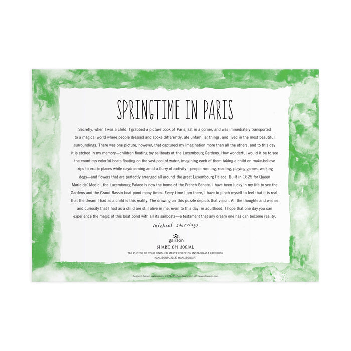 Michael Storrings Springtime in Paris 1000 Piece Puzzle 1000 Piece Puzzles Michael Storrings