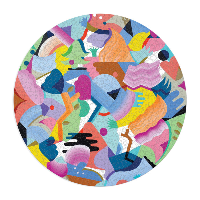 Mina Hamada Luna de Flor 1000 Piece Round Puzzle 1000 Piece Puzzles Galison
