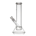 hollow bottom glass water pipe on white background