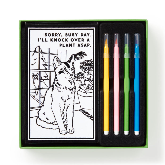 Moody Cats Magic Velvet Coloring Set - Brass Monkey - 9780735381223