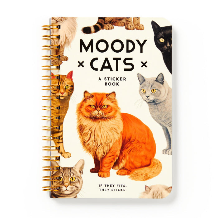 Moody Cats Sticker Book Stickers Brass Monkey Goods