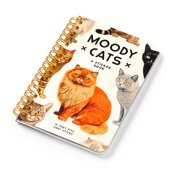 Moody Cats Sticker Book Stickers Brass Monkey Goods