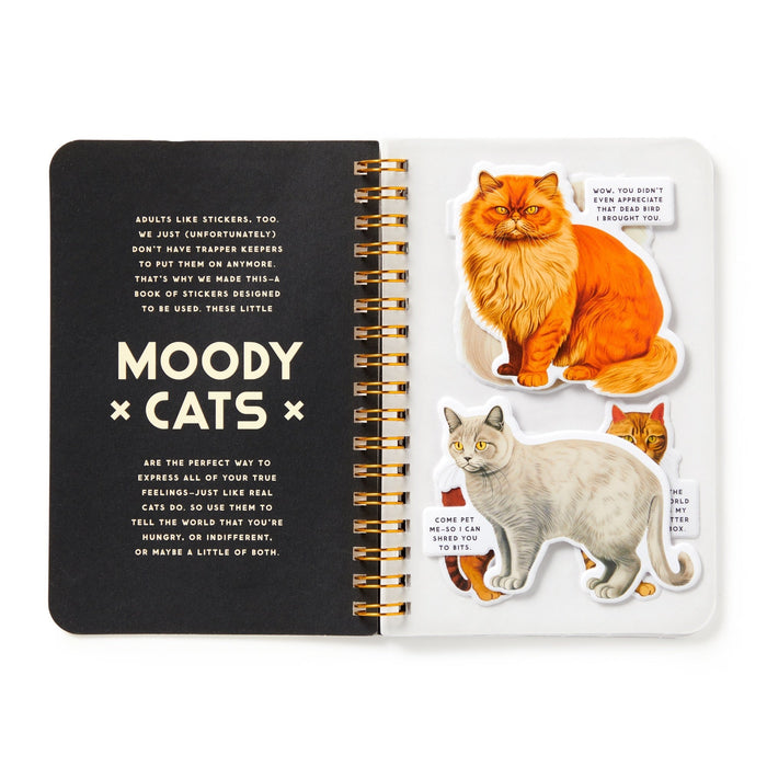 Moody Cats Sticker Book Stickers Brass Monkey Goods