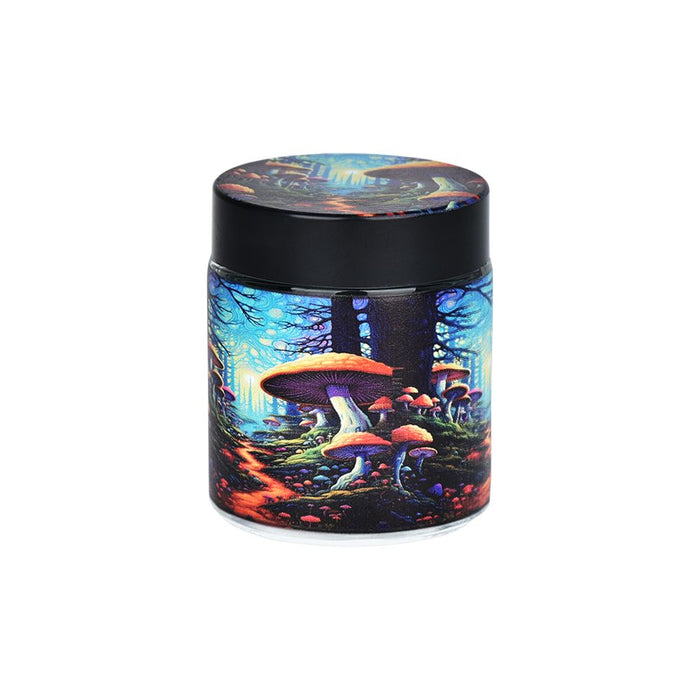 Mushroom Forest Glass Beaker Bong Smoking Set - 7.75"