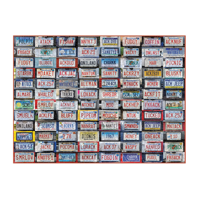 Nantucket License Plates 1000 Piece Jigsaw Puzzle 1000 Piece Puzzles Galison