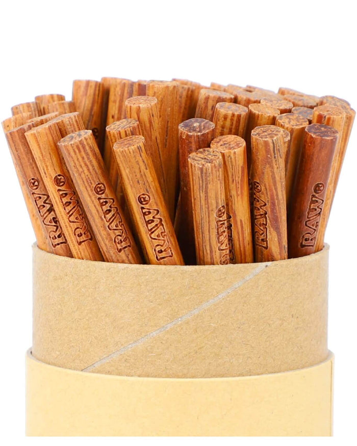 RAW Natural Wood Pokers Zoomed in