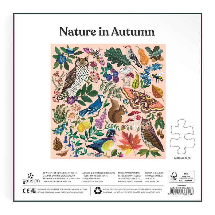 Nature in Autumn 500 Piece Puzzle Jigsaw Puzzle Christine De Carvalho