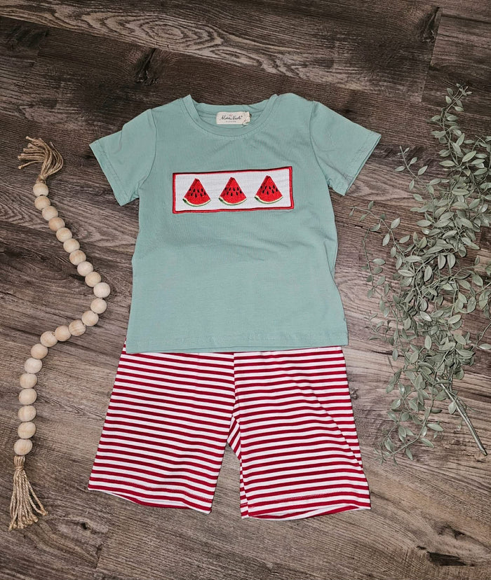 NWT Boutique Boys Marie Nicole 2pc Watermelon Set ~ Size 6