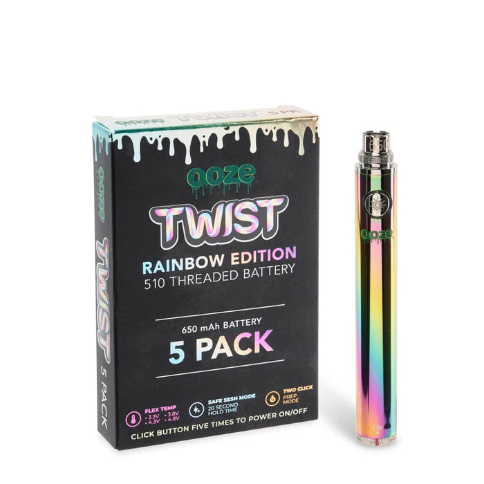 Ooze Twist 650 mAh Vape Battery | 5 Pack