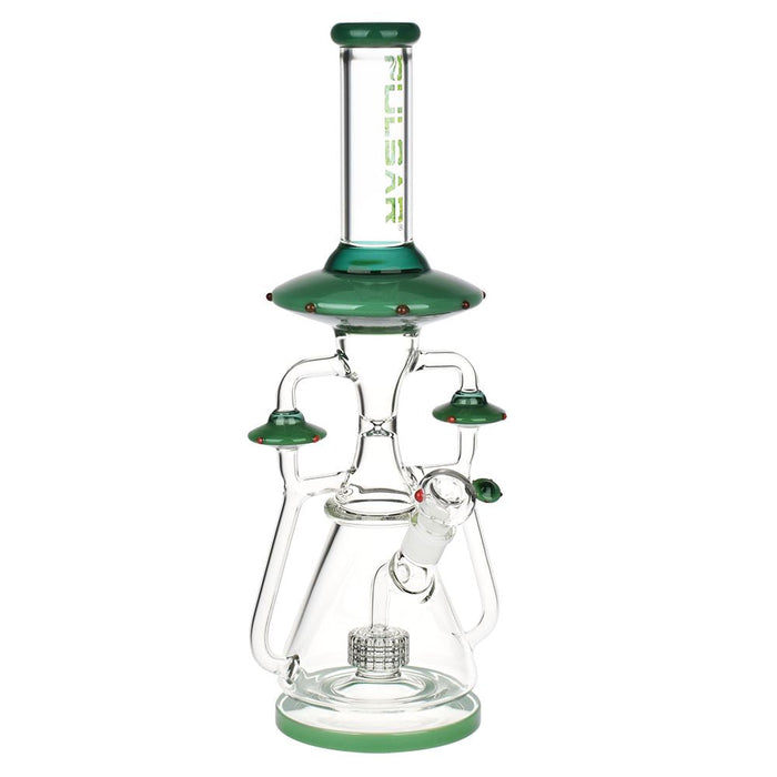 Out of This World Visitors Recycler Glass Bong - 17.25"