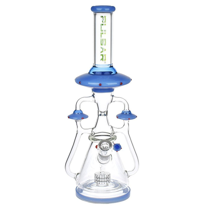 Out of This World Visitors Recycler Glass Bong - 17.25"