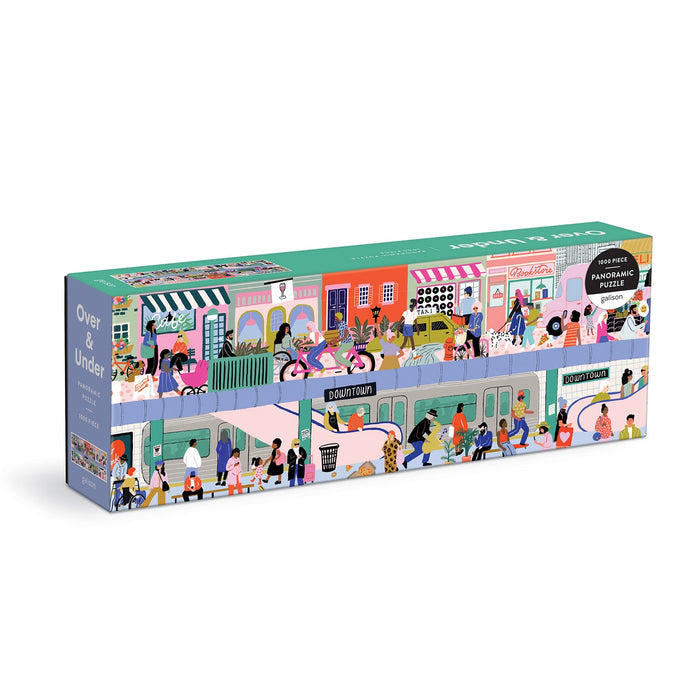 Over & Under 1000 Piece Panoramic Puzzle Galison