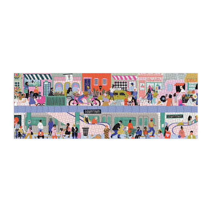 Over & Under 1000 Piece Panoramic Puzzle Galison