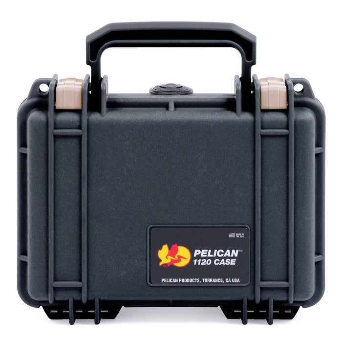 Pelican 1120 Case, Black with Desert Tan Latches ColorCase