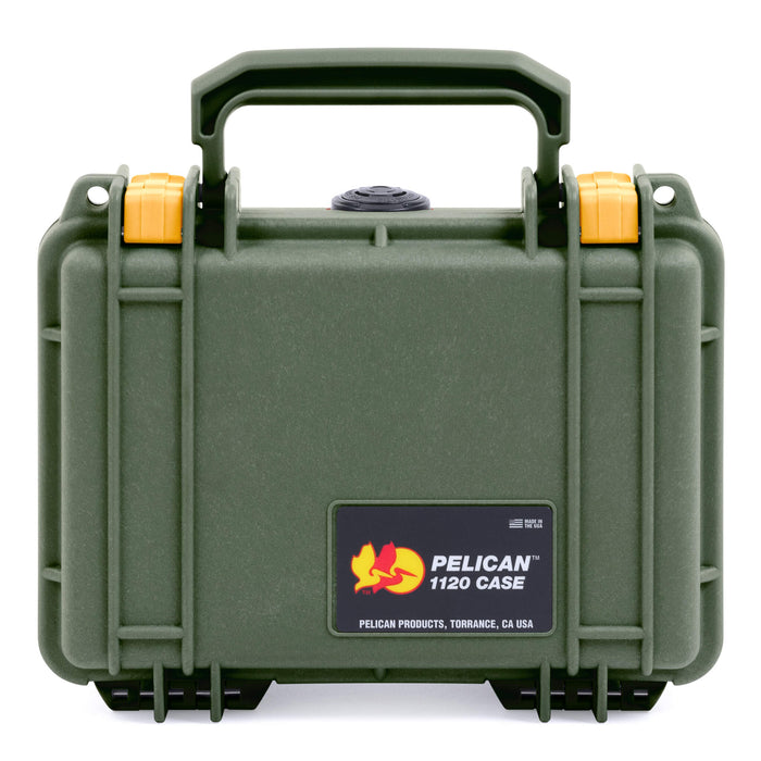 Pelican 1120 Case, OD Green with Yellow Latches ColorCase