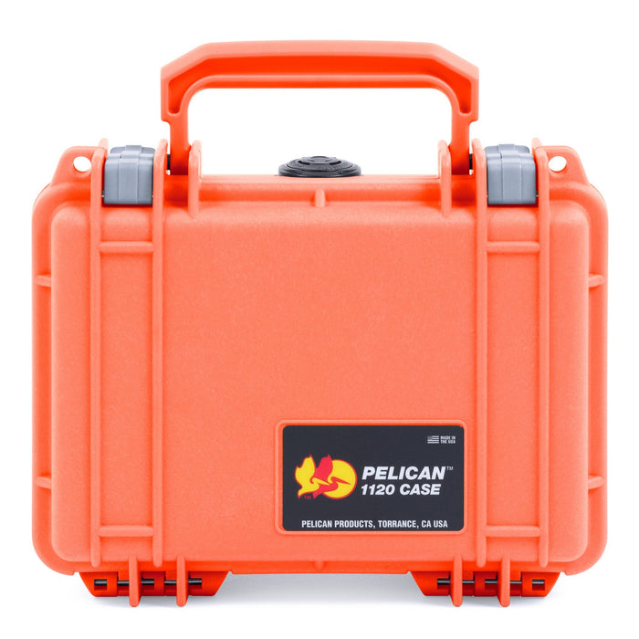 Pelican 1120 Case, Orange with Silver Latches ColorCase