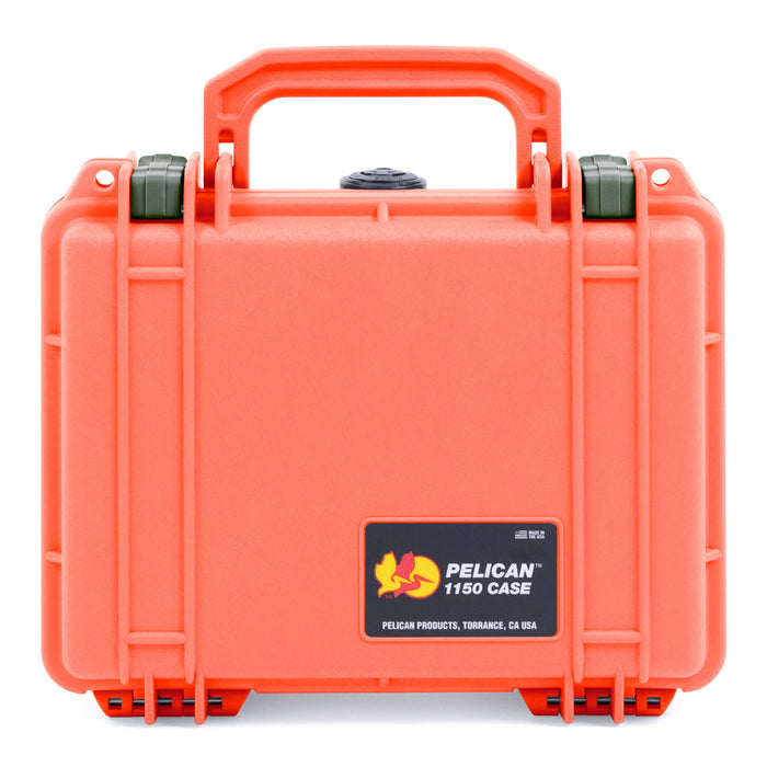 Pelican 1150 Case, Orange with OD Green Latches ColorCase