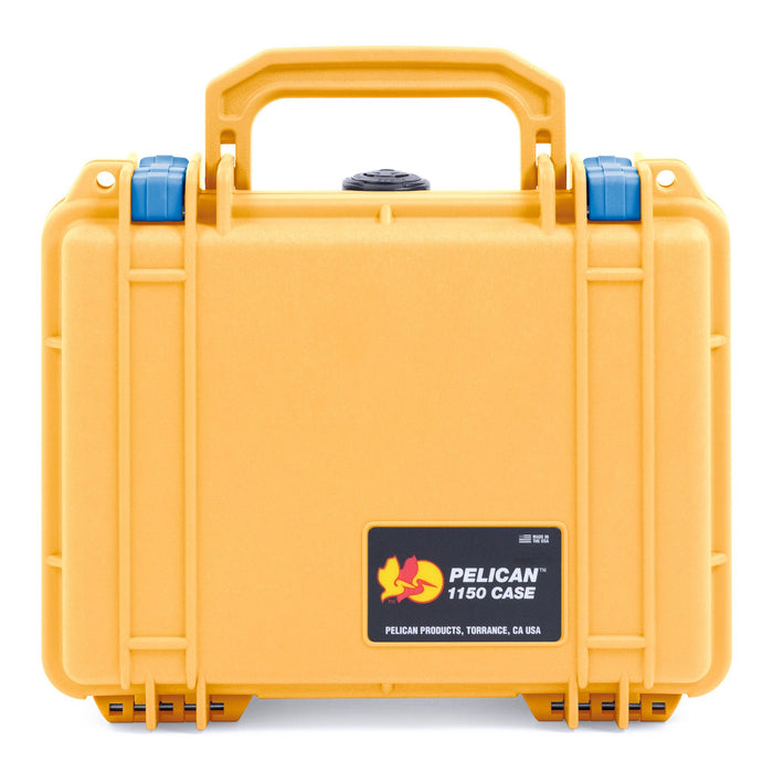 Pelican 1150 Case, Yellow with Blue Latches ColorCase