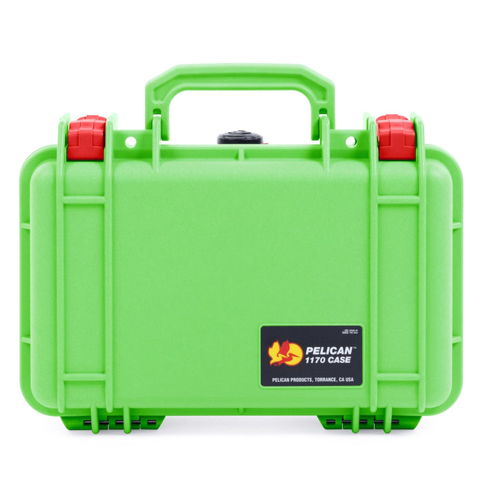 Pelican 1170 Case - Lime Green & Red - None (Case Only)