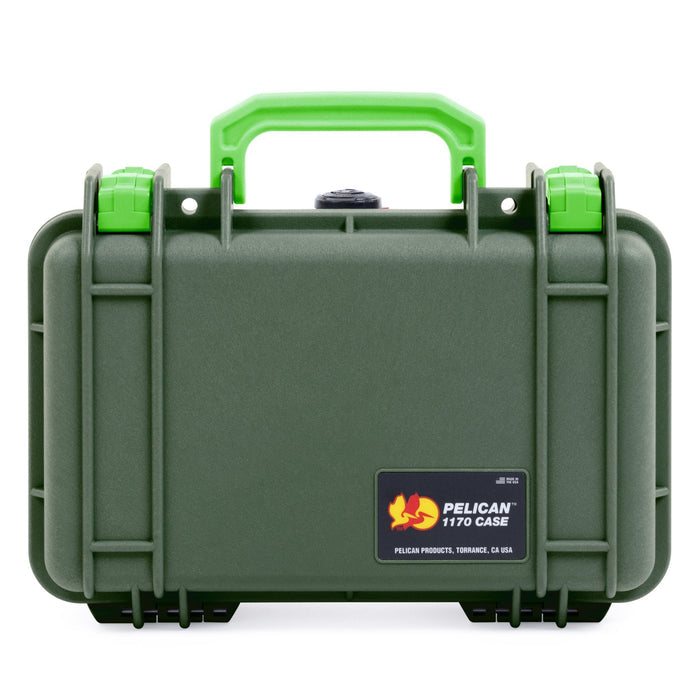 Pelican 1170 Case - OD Green & Lime Green - None (Case Only)