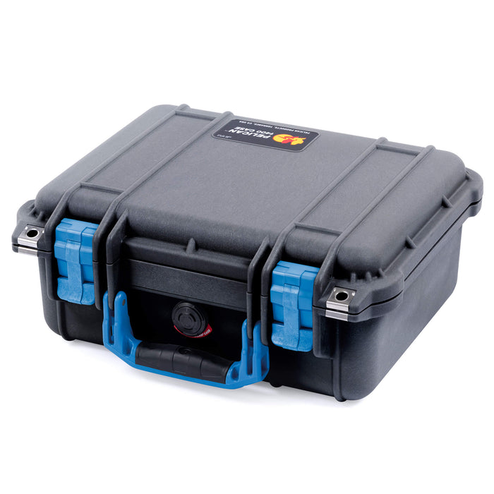 Pelican 1400 Case - Black & Blue - Flat