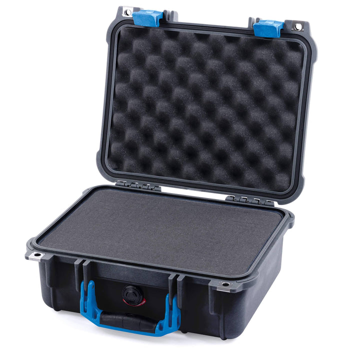Pelican 1400 Case - Black & Blue - Pick & Pluck Foam / Convolute Lid Foam