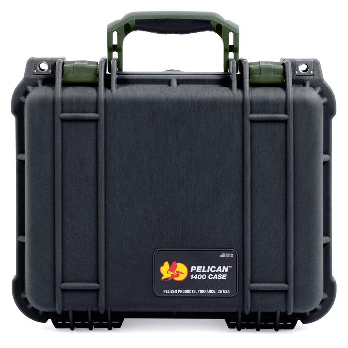 Pelican 1400 Case - Black & OD Green - Empty