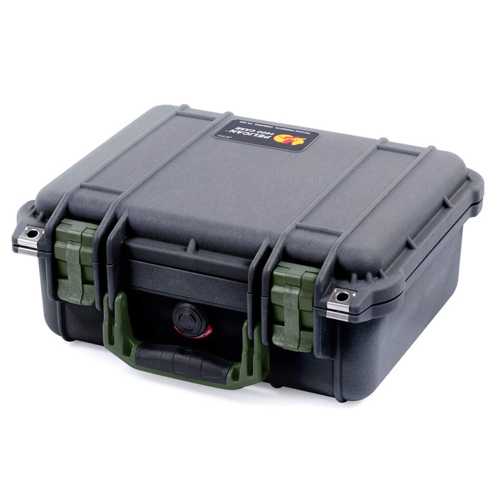Pelican 1400 Case - Black & OD Green - Empty