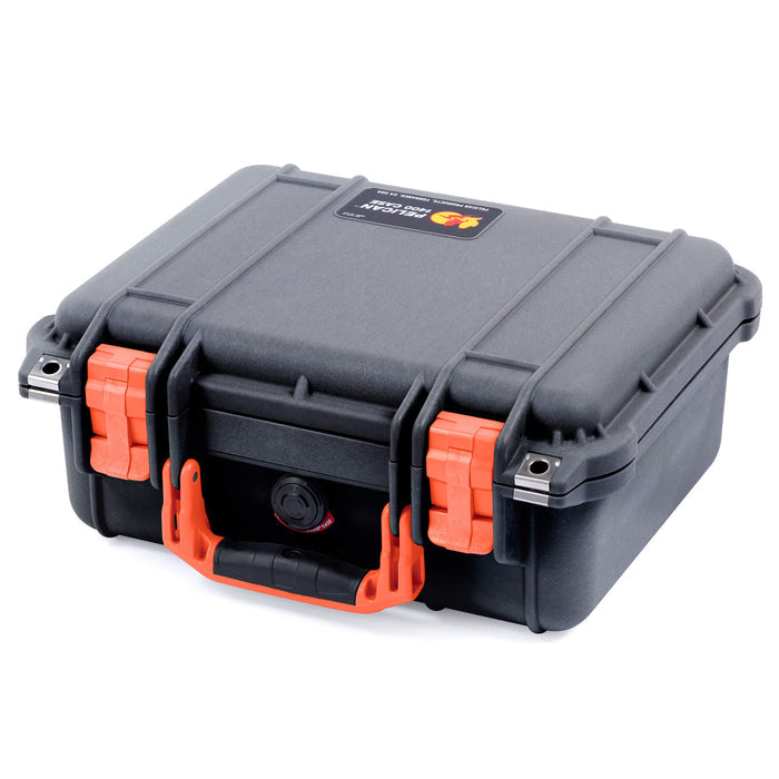 Pelican 1400 Case - Black & Orange - Flat