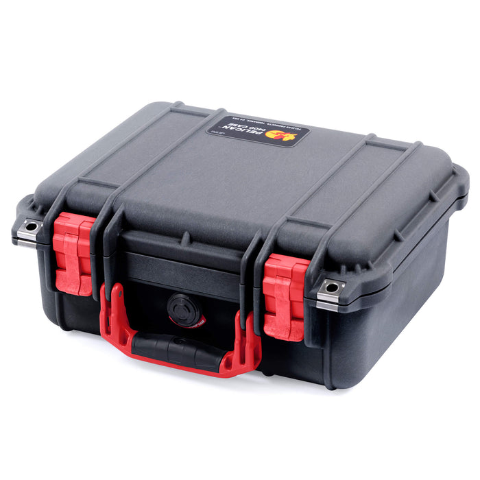 Pelican 1400 Case - Black & Red - Flat Case