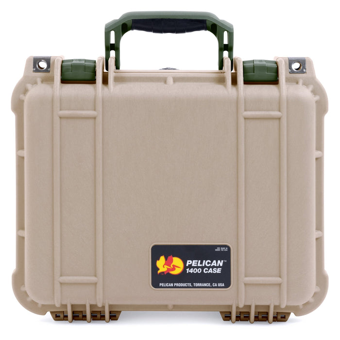 Pelican 1400 Case - Desert Tan & OD Green - Empty