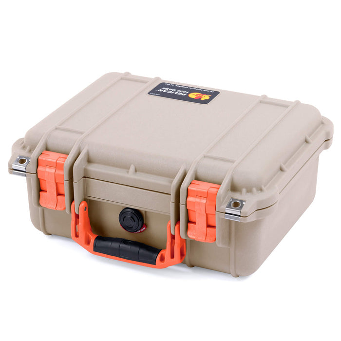Pelican 1400 Case - Desert Tan & Orange - Empty