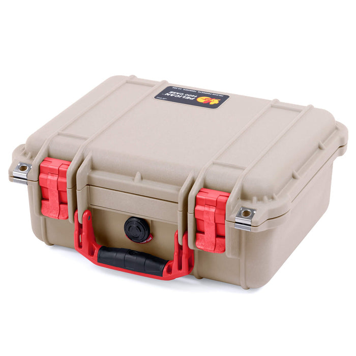 Pelican 1400 Case - Desert Tan & Red - Empty