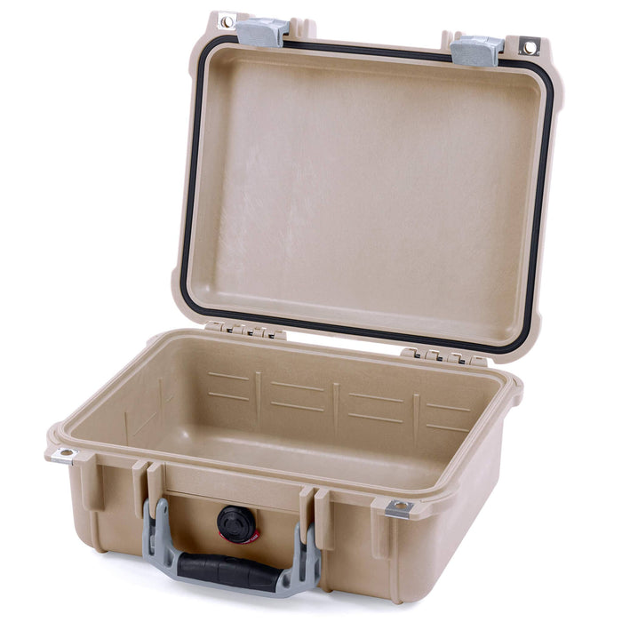 Pelican 1400 Case - Desert Tan & Silver - Empty