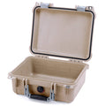 Pelican 1400 Case - Desert Tan & Silver - Empty