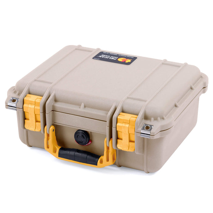 Pelican 1400 Case - Desert Tan & Yellow - Empty