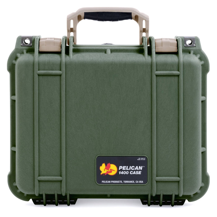 Pelican 1400 Case - OD Green & Desert Tan - Empty