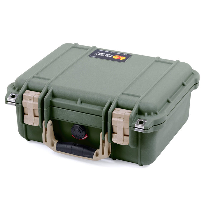 Pelican 1400 Case - OD Green & Desert Tan - Empty
