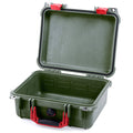 Pelican 1400 Case - OD Green & Red - Empty