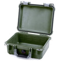Pelican 1400 Case - OD Green & Silver - Empty