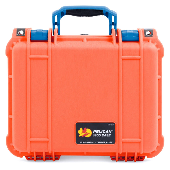 Pelican 1400 Case - Orange & Blue - Empty