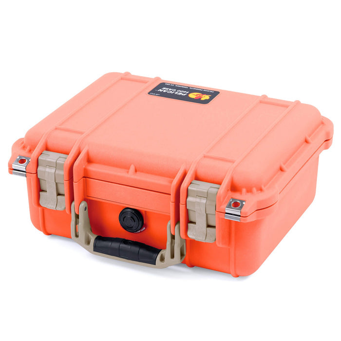 Pelican 1400 Case - Orange & Desert Tan - Empty