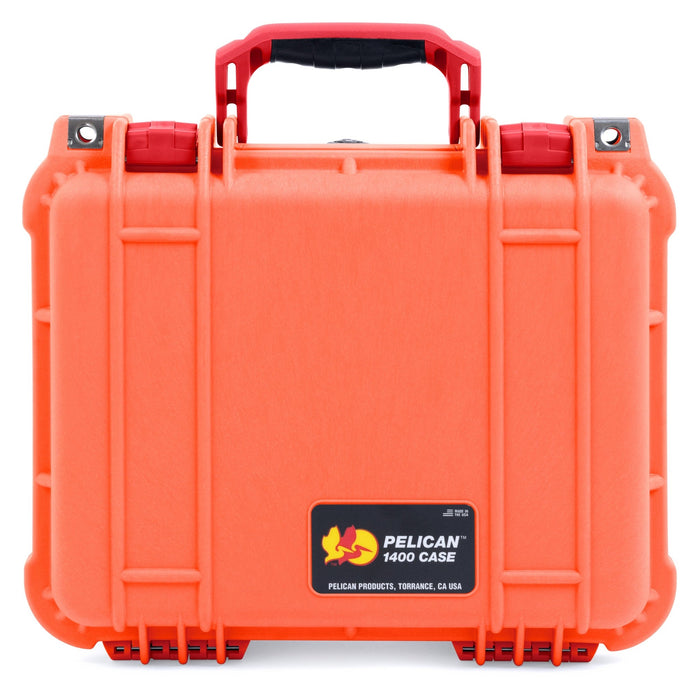 Pelican 1400 Case - Orange & Red - Empty