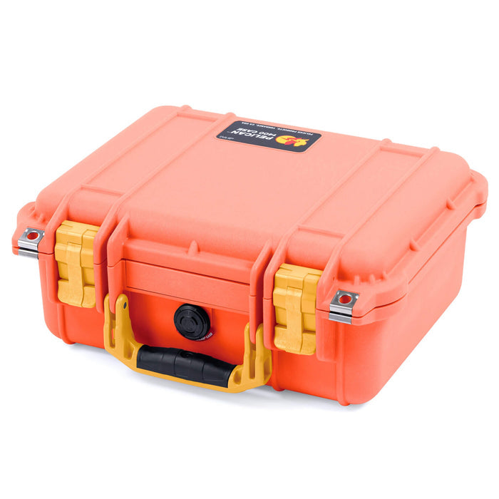 Pelican 1400 Case - Orange & Yellow - Empty
